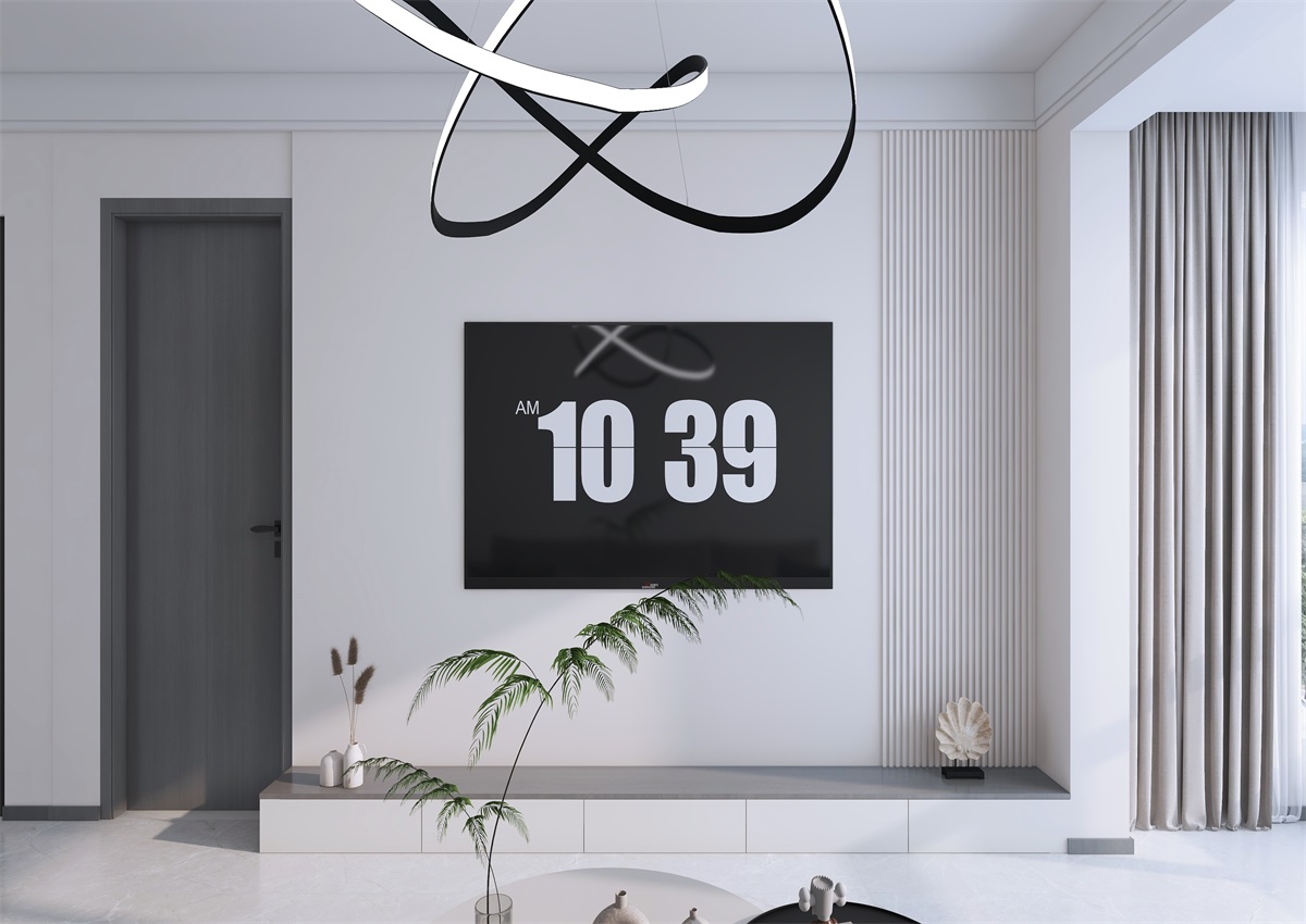 攬秀苑110㎡ | 小戶(hù)型裝修模板來(lái)了！現代簡(jiǎn)約風(fēng)+黑白灰百看不膩